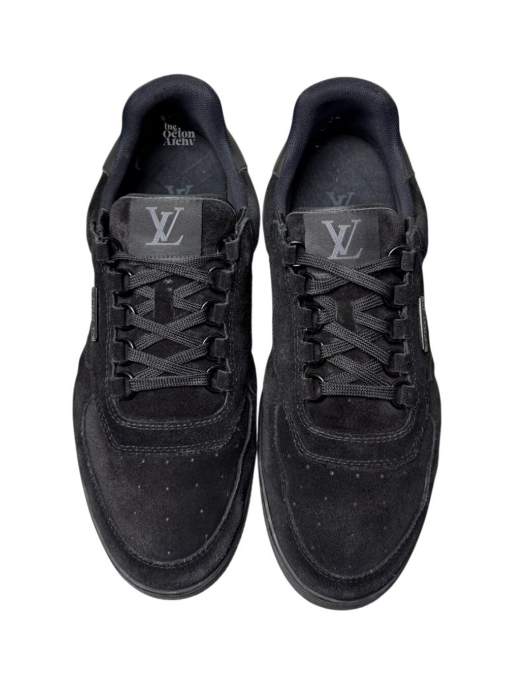 Size 9.5 US Louis Vuitton LV Employee Trainer 'Uniform - Black Suede' Pre-Owned - Picture 6 of 10